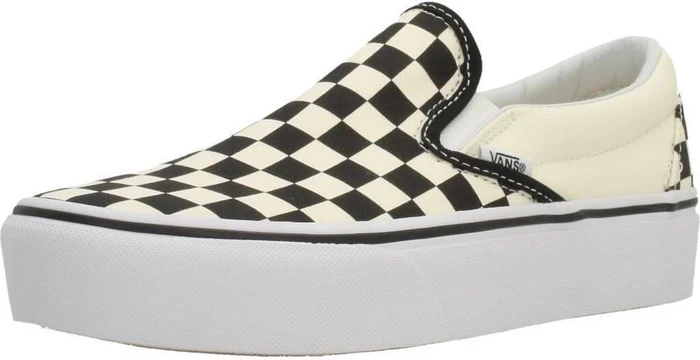 Vans Slip On Plateau Checkerboard schwarz/weiß (Damen)