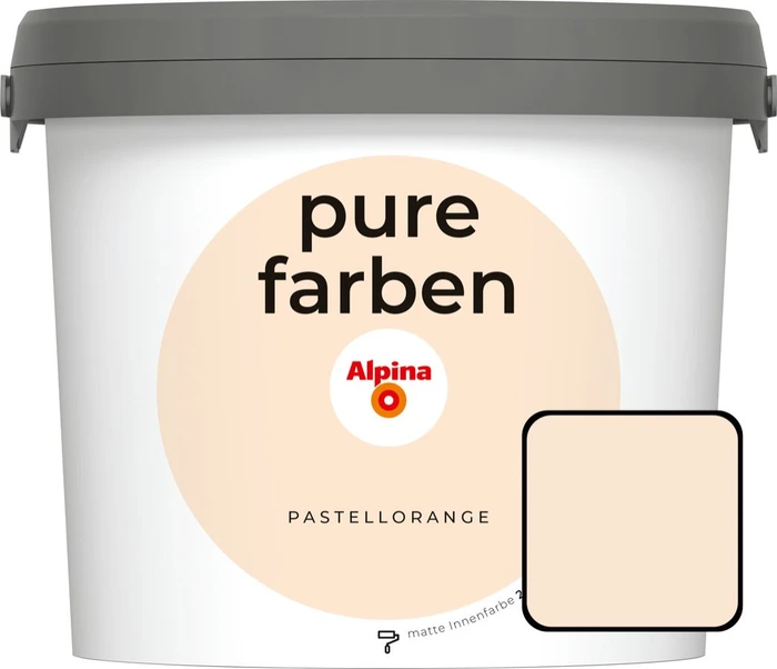 Alpina Farben Pure Farben Wandfarbe innen pastellorange, 2.5l