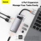 Baseus Metal Gleam 6-in-1 Hub, USB-C 3.0 [Stecker] Vorschaubild
