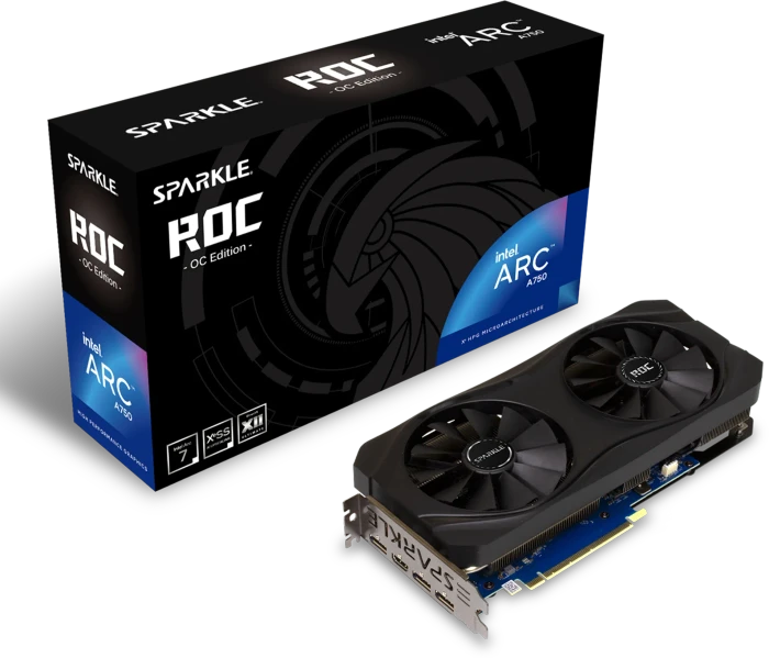 Sparkle Arc A750 ROC OC Edition, SA750R-8GOC, 8GB GDDR6, HDMI, 3x DP