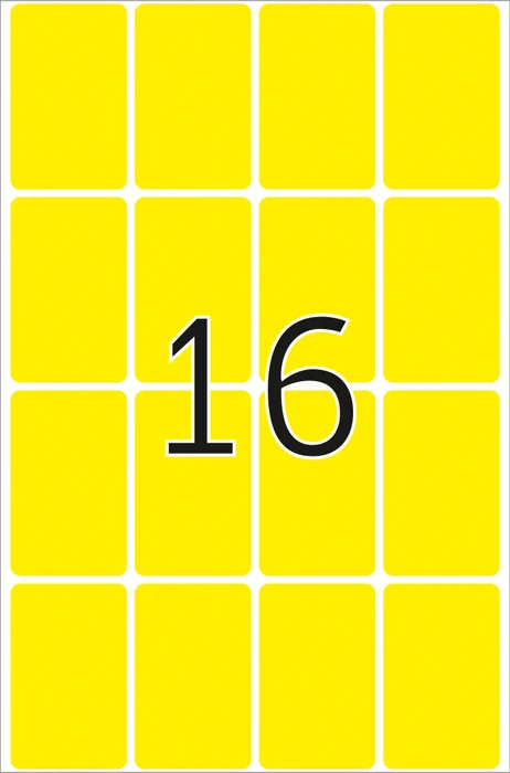 Herma Vielzwecketiketten, 25x40mm, gelb, 32 Blatt (512 Etiketten)