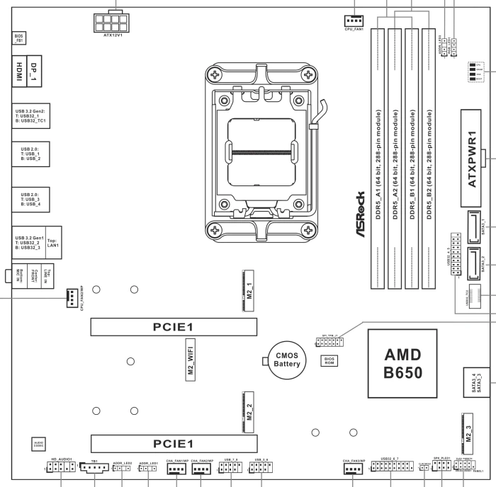 ASRock B650M PG Lightning WiFi (AMD AM5)