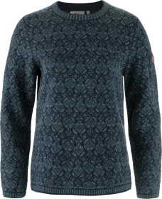 Fjällräven Snow Round Neck Strickpullover dark navy (Damen)