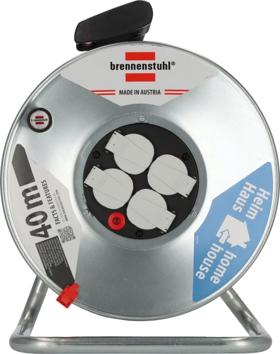 Brennenstuhl Garant SK 290 Kabeltrommel, Schuko auf 4x Schuko, 40m, IP20, H05VV-F 3G1,5