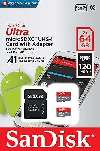 SanDisk Ultra R100 64GB Kit, UHS-I U1, A1, Class 10, 2er-Pack