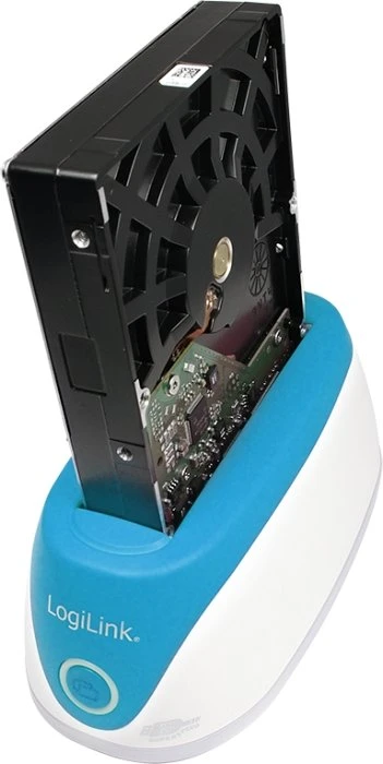 LogiLink Quickport HDD Docking Station SATA blau/weiß, USB-B 3.0