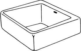 Geberit Publica Mehrzweckbecken 50x20x39cm, mit Überlauf, weiß