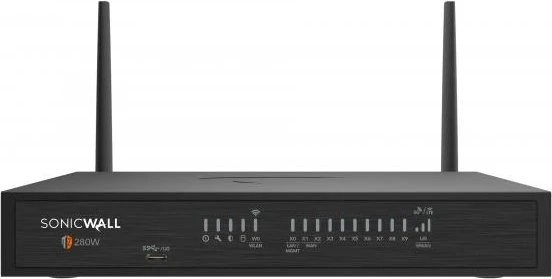 Dell SonicWALL TZ380W Wireless-AX Desktop Firewall, 8x RJ-45, 2x SFP+, TotalSecure Advanced Edition (1 Jahr)