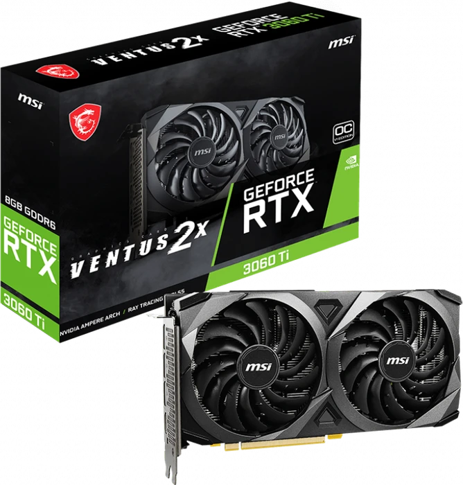 MSI GeForce RTX 3060 Ti Ventus 2X 8G OCV1 LHR, 8GB GDDR6, HDMI, 3x DP