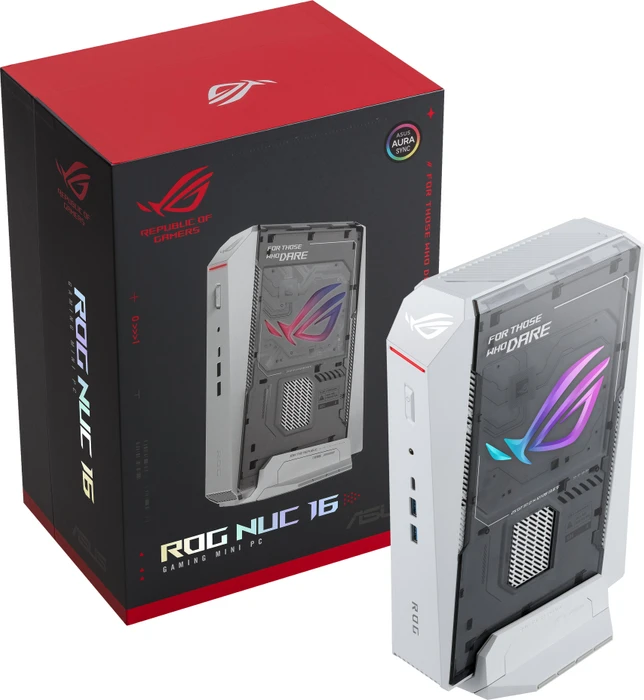 ASUS ROG NUC 16 - Jean Canyon - RNUC16JNK9X28AA2W, weiß, Core Ultra 9 290HX Plus, 32GB RAM, 2TB SSD, GeForce RTX 5080, EU-Netzkabel