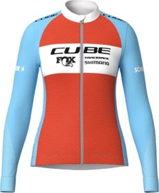 Cube Road/XC X Factory Racing Trikot langarm blue'n'orange (Damen)