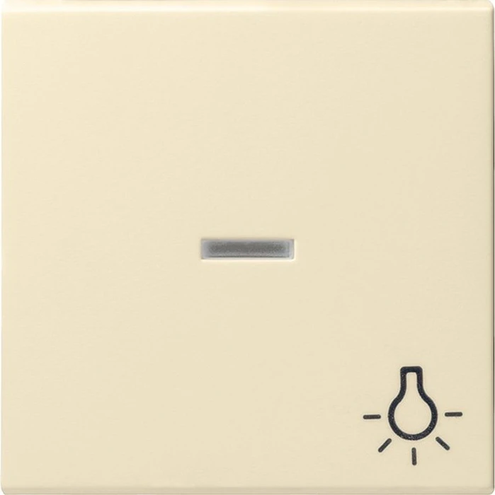 Gira System 55 Wippe mit Kontrollfenster und Symbol Licht, cremeweiß glänzend