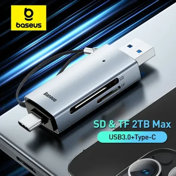 Baseus Lite Series Card Reader, USB-C/USB-A 3.0 [Stecker]