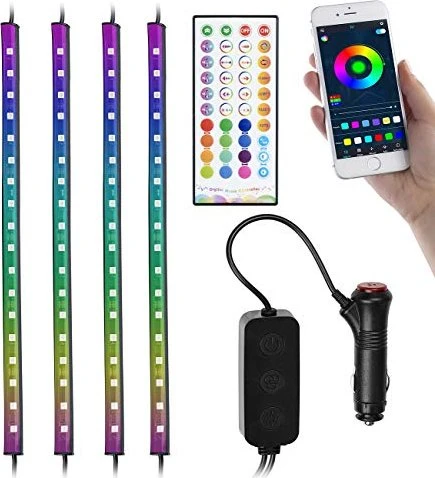 Lescars Kfz-LED-RGB-Streifen Set
