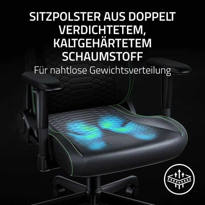 Razer Iskur V2 X NewGen Gamingstuhl, schwarz/grün