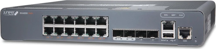 Juniper EX4000 Desktop Gigabit Managed Switch, 12x RJ-45, 4x SFP+, 240W PoE+