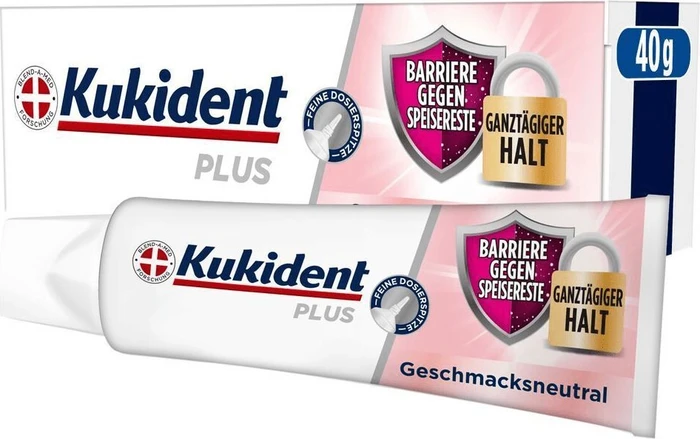 Kukident Plus Barriere Gegen Speisereste Haftcreme geschmacksneutral, 40g