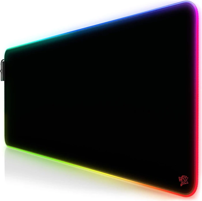Titanwolf Icon Red Lightning RGB Gaming XXL Mauspad, 800x300mm, schwarz