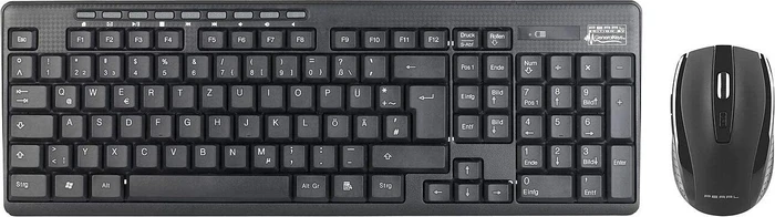 GeneralKeys Funktastatur mit Maus-Set schwarz, USB, DE