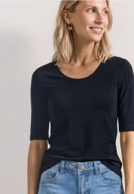 Street One Basic Palmira T-Shirt kurzarm deep blue (Damen)
