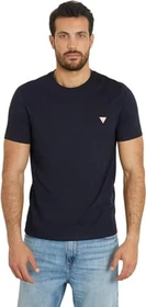 Guess Small Logo-Dreieck T-Shirt kurzarm dunkelblau (Herren)