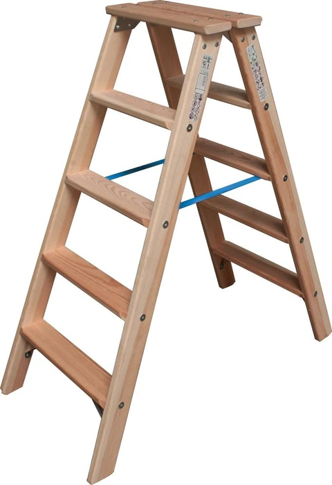 Krause Stabilo Professional Holz 2-tlg. Stehleiter, 2x 5 Stufen