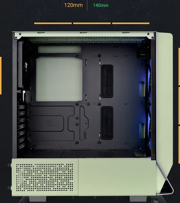 Thermaltake Ceres 300 TG ARGB Matcha Green, grün, Glasfenster
