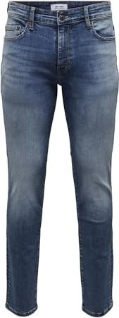 ONLY & SONS Slim Mid Loom Jeans medium blue denim (Herren)