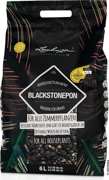 Lechuza BlackstonePON mineralisches Pflanzsubstrat, 6l