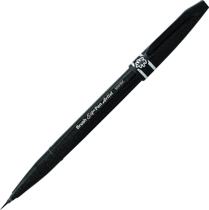 Pentel Brush Sign Pen Artist SESF30C schwarz, 12er-Pack