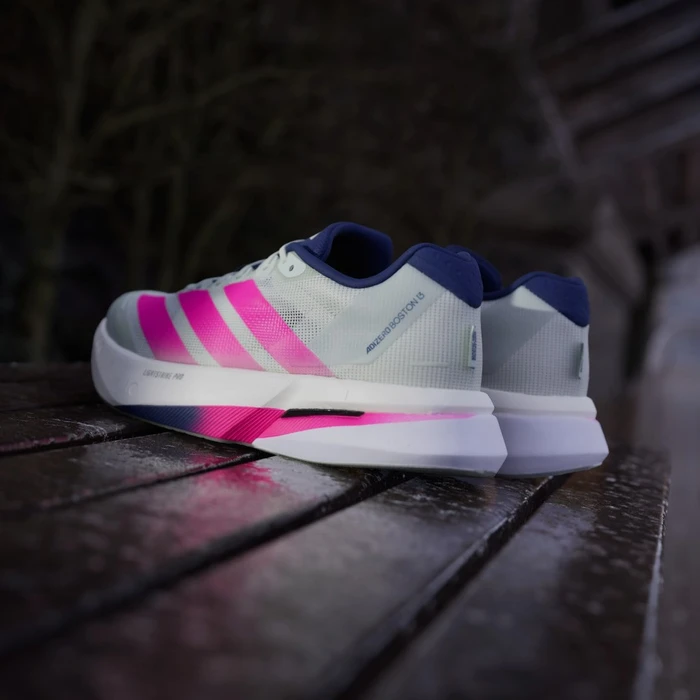 adidas Adizero Boston 13 linen green/shock pink/dark blue (Herren)