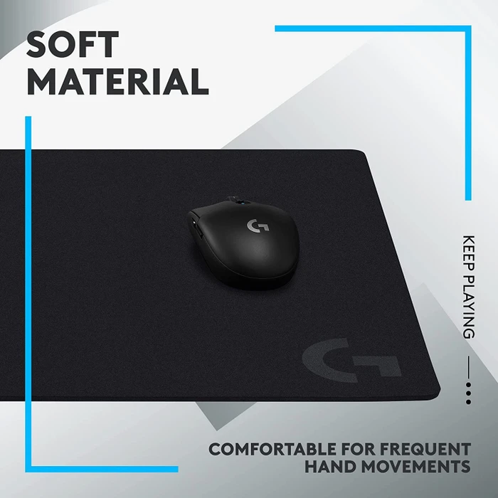 Logitech G640 Cloth Gaming Mousepad, 460x400mm, schwarz