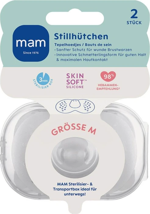 MAM Brusthütchen Größe M, 2 Stück