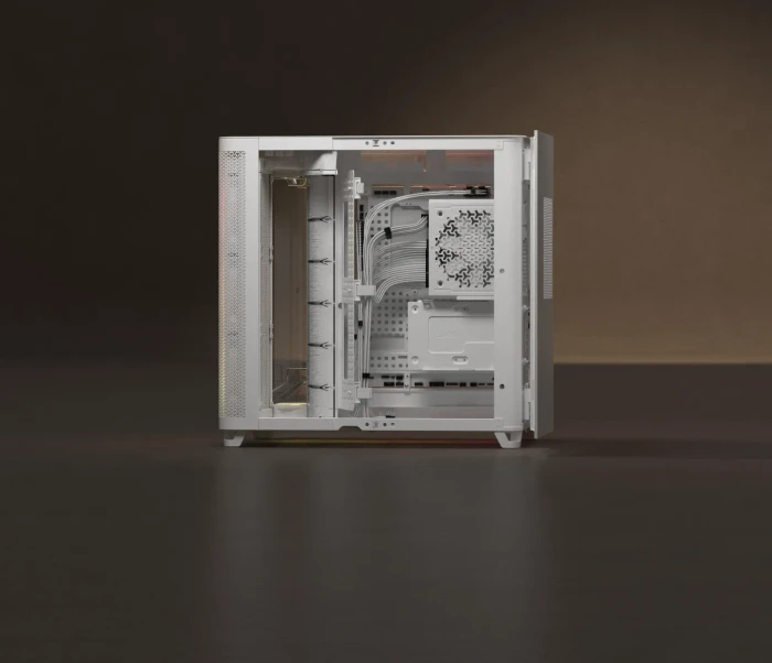 Corsair Air 5400 RS-R ARGB White, weiß, Glasfenster