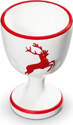 Gmundner Keramik Rubinroter Hirsch Eierbecher 4.9cm