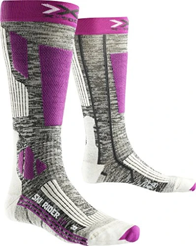 X-Bionic Ski Rider 2.0 Skisocken grey melange/violet (Damen)