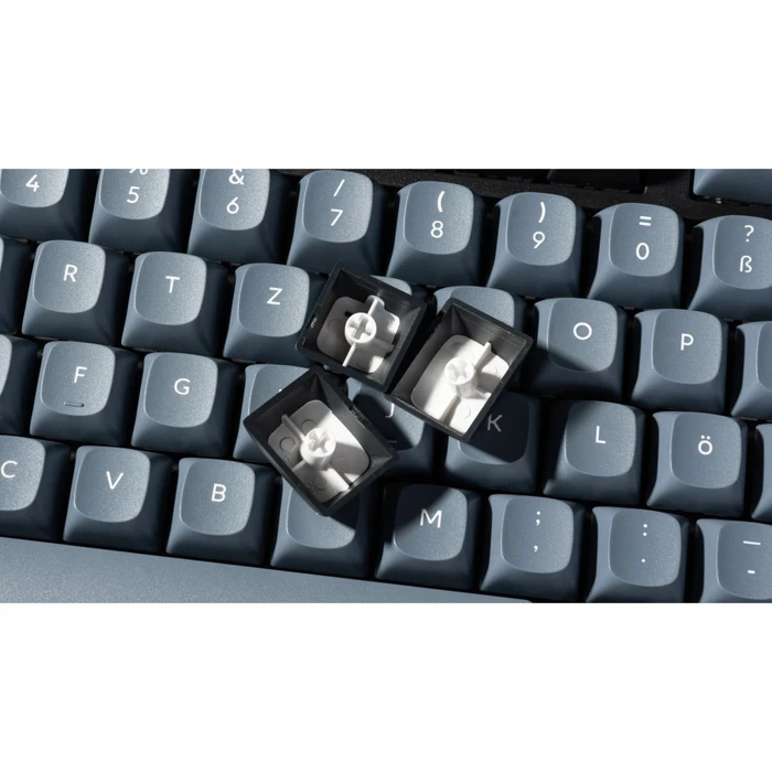 Keychron K10 Pro, PBT, schwarz/blaugrau, LEDs RGB, Keychron K Pro BROWN, USB/Bluetooth, DE