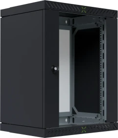 EFB Elektronik X-Rack 19" Wandgehäuse 15HE, fest, eigenbelüftet, tiefenverstellbar, 400-600mm, Sicherheitsglastür, IP20, RAL 9005, 600mm tief