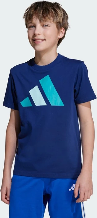 adidas Essentials T-Shirt kurzarm dark blue/pure teal/halo mint (Junior)