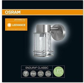 Osram Endura Classic Post Down Wandleuchte edelstahl