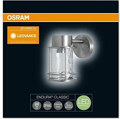 Osram Endura Classic Post Down Wandleuchte edelstahl