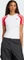 adidas Adicolor 3-Streifen Raglan Slim T-Shirt kurzarm white/better scarlet (Damen) Vorschaubild