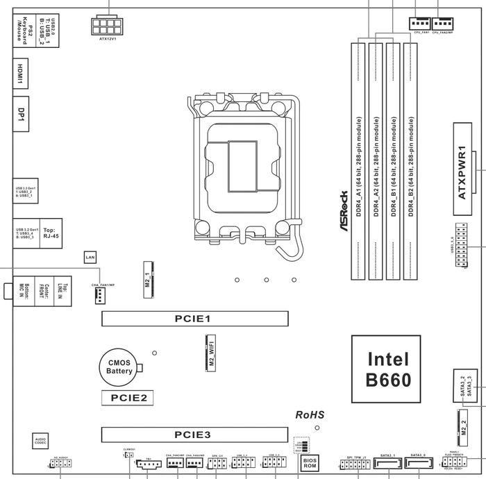 ASRock B660M Phantom Gaming 4 (Intel 1700)