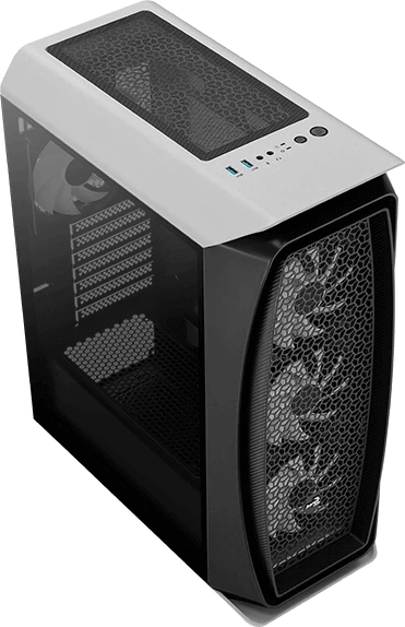AeroCool Aero One Frost, weiß, Glasfenster