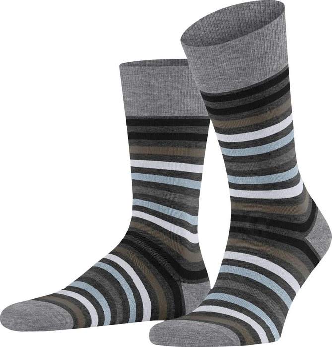 Falke Tinted Stripe Socken asphalt mel. (Herren)