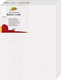 Kreul SOLO GOYA Stretched Canvas Basic Line, 380g/m², 0.5m x 60cm, 3 Stück