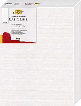 Kreul SOLO GOYA Stretched Canvas Basic Line, 380g/m², 0.5m x 60cm, 3 Stück