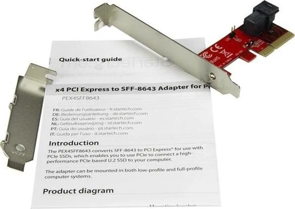 StarTech PCI Express Card > 1 x internal SFF-8643 NVMe