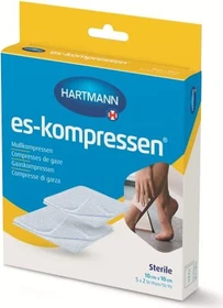 Hartmann ES-Kompressen steril 8-fach 17-fädig, 10 x 10cm,    10 Stück