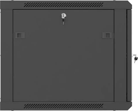 Lanberg WF01 Series 19" Wandschrank 9HE, hängend, Flatpack, Gitternetztür, IP20, RAL 9004, 600mm tief